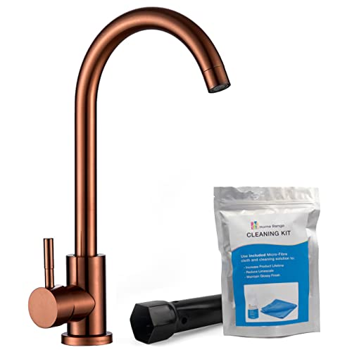 Home Range™ Brushed Rose Gold Kitchen Sink Mixer Tap, 180 x 60 x 340 mm