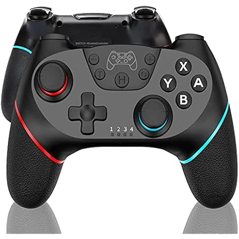 Switch Controller, Wireless Controller für Nintendo Switch, Switch Lite Controller Gamepad Joypad mit Rechargeable Remote Einstellbarer Turbo Dual Shock Gyro Achse Cover