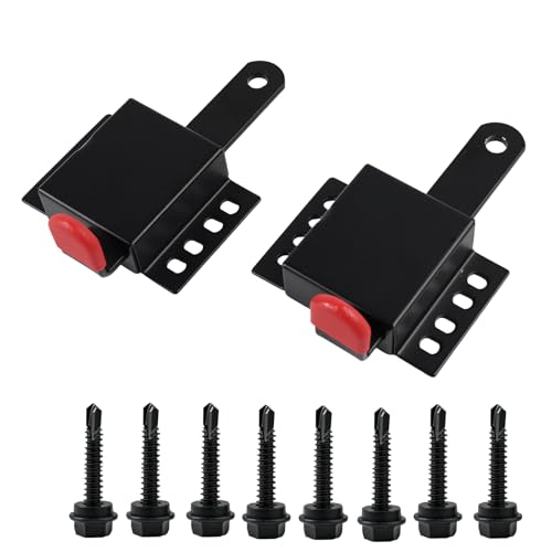 2 Pack Matte Black Heavy Duty Garage Door Locks, Inside