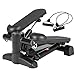 Leikefitness Steppers for Exercise Mini Stair Stepper, Cardio Workout Equipment, Twist Stair Stepper with Resistance Bands Up-Down Motion for Full Body Workout Exercise Equipment for Home (black)