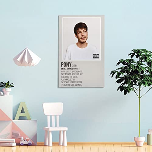 Toile Rex Orange County PONY pour Décoration Chambre Ado et Studio