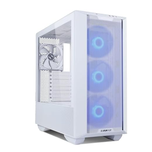 LIAN LI LANCOOL III E-ATX PC Case, Spacious RGB Gaming Computer Case with Hinged Tempered Glass Doors, Fine Mesh Panels, 4x140mm PWM Fans Pre-Installed High Airflow Chassis (White)
