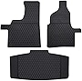 Lwope Car Floor Mats Custom Fit for 2020-2023 Ford Transit with Vinyl Flooring (No Transit Connect) Rubber Auto Liner Mats All Weather Protection Odorless