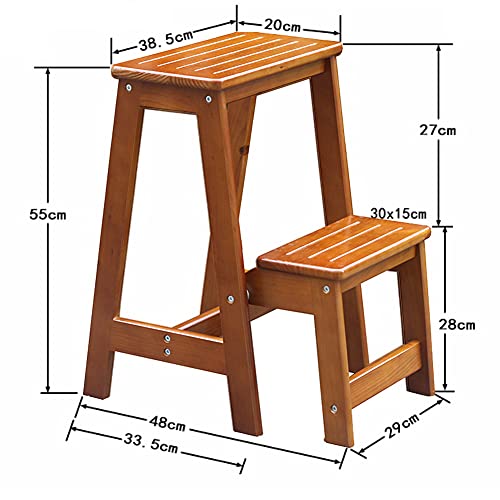 Escabeau pliant en bois massif marron supportant 150 kg - 8