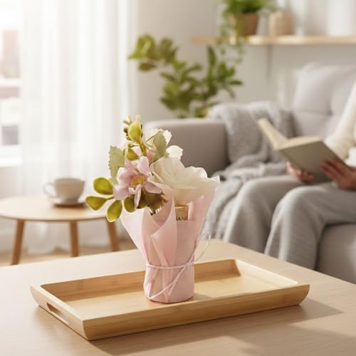 Image of Jasmine Aura Flower Diffuser with Artificial Flower Bouquet | Long Lasting Home Fragrance | Decorative Flowers for Living Room, Bedroom & Office | Premium Gift for Housewarming & Occasions