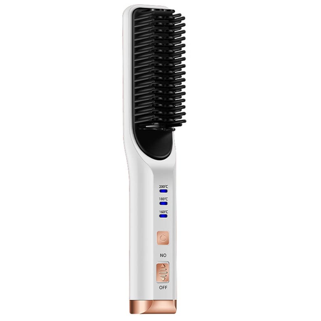 Spazzola per capelli dritta, portatile, senza fili, per lisciare i capelli e ricaricare la batteria