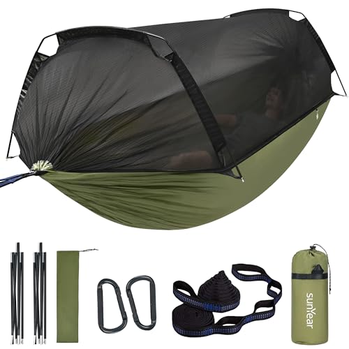 Sunyear Camping Hammock Tent - Portable Hammocks with Mosquito Net