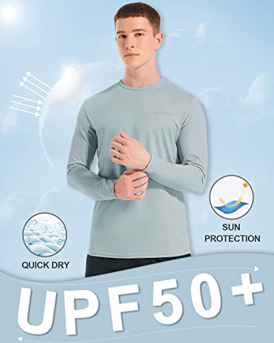 Seaskin Men's Long Sleeve Rash Guard UPF 50+ Sun Protection Shirt4