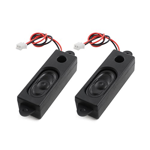 uxcell 2 Pcs 2W 8 Ohm 2Pin JST-XH Black Rectangular PC Notebook Speaker Loudspeaker 53mm x 18mm