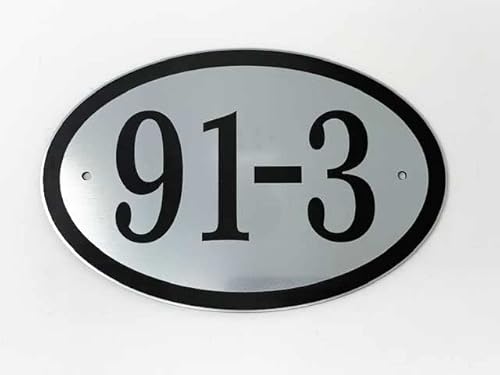 Personalized Address Sign - Custom Address Plaque Displays Your House Number - Oval Wall Mount -Choose Your Color - Optional Lawn Stake Available - Comfort House # Co69 #TOP3