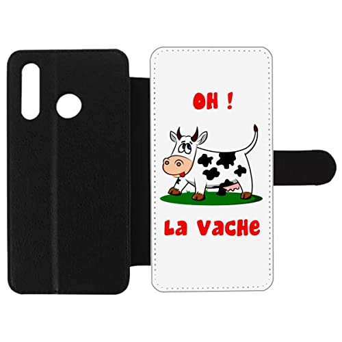 Etui cuir pour Huawei P30 Lite housse portefeuille Oh la Vache