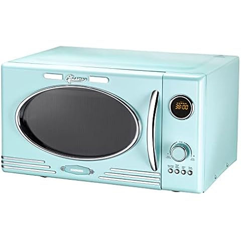 Melissa 16330131 Retro Mikrowelle/900 Watt/23 Liter Garraum Cover