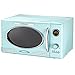 Melissa 16330131 Retro Mikrowelle/900 Watt/23 Liter Garraum,Design Mikrowelle mit Grill/Peppermint Baby Blau