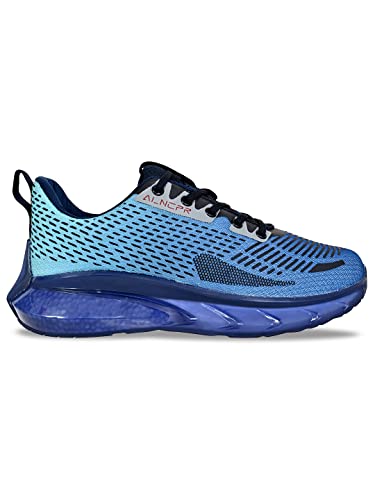 Image of Allen Cooper Training,Atheletic,Gym,Sports Comfortable Extra Max Air Capsule Air Cushion with Memory Foam Insole,Anti Skid Tech Grip Walking Shoes for Men(303 Grey /Navy-Sizes 6,7,8,9,10)