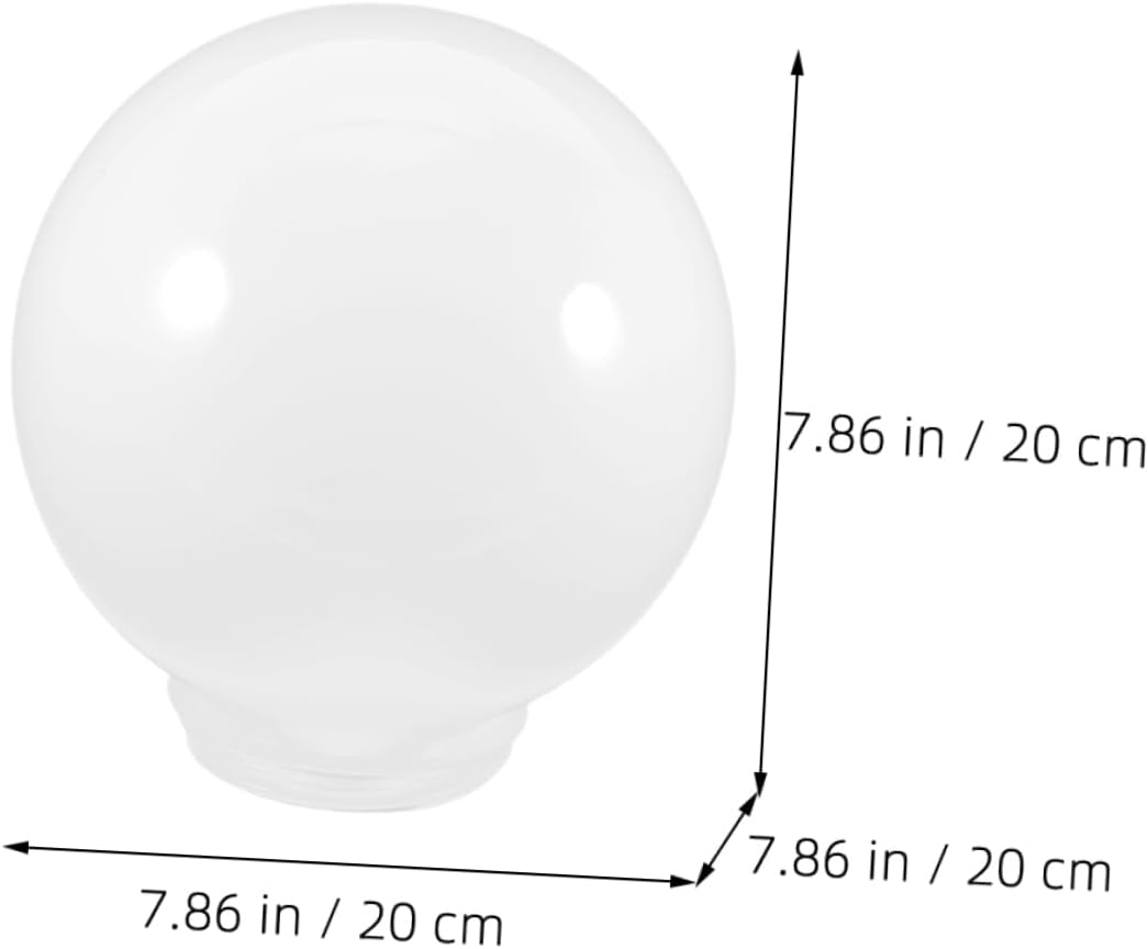 2pcs Acrylic Round Globe Lamp Covers for Outdoor Post Lights Thread Opening Elegant Replacement for Garden and Patio Lighting