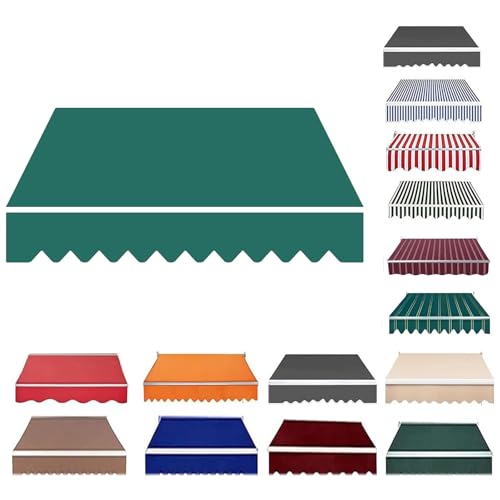 Toldo retráctil para balcón repara lona vieja parasol impermeable verde contra sol