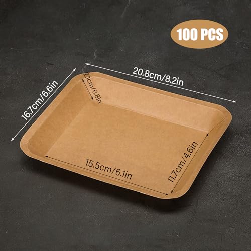 Bandejas para servir de papel rectangular con acabado resistente y diseño eco-responsable 4