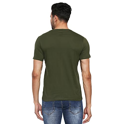Image of Spykar Men's Cotton Slim Fit T-Shirt