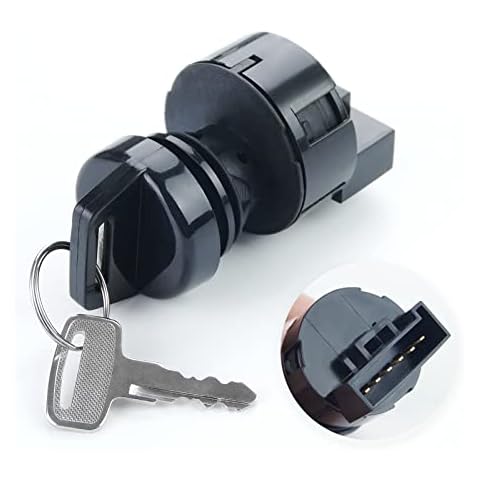 QUICKWOLF 4012166 Ignition Switch, 4 Position Key Switch Compatible for Polaris Ranger 400 500 570 800 ACE 570 900 RZR 570 4 800 Sportsman 550 500 Scrambler OEM 4011142 Cover