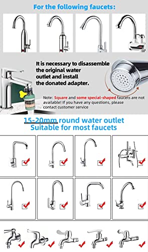Faucet Water Filter 3 Pack Faucet Mount Filters Purifier Kitchen Tap Filtration Activated Carbon Removes Chlorine Fluoride Heavy Metals Hard Water For Home Kitchen Bathroom #TOP6