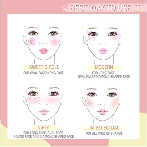 Face Blush, Shimmery/Matte Facial Makeup Tool For Various Skin, No-Powder & Fall-Resistance(Orange) #TOP1