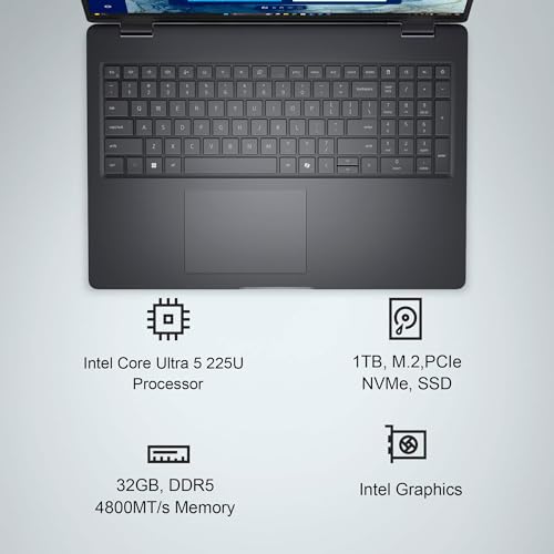 Image of Dell Pro 16 (Next Gen Latitude 3550) Business AI PC Laptop (16 inch FHD+, Intel 12-Core Ultra 5 235U (> i7-1355U), 32GB DDR5 RAM, 1TB SSD) Backlit, Anti-Glare, Wi-Fi 6E, 1080p Webcam, Win 11 Pro, PC16250
