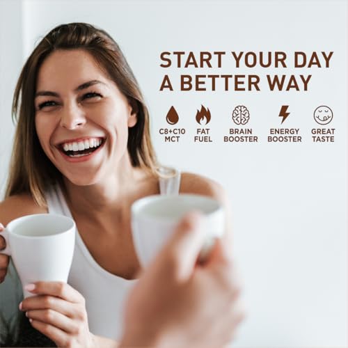 The Frozen Bean - Caramel Macchiato Keto Instant Coffee Mix with Low Sugar, MCT Oils, Skinny Coffee Weight Loss, Improves Focus and Energy, Increase Metabolism for Women Belly Fat - 20 Single Sticks