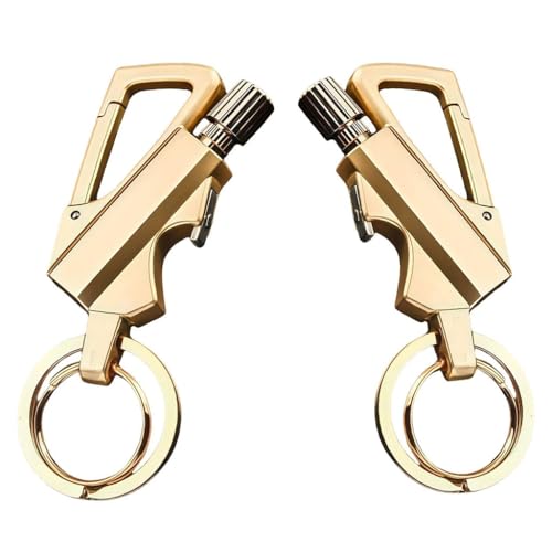 Encendedor llavero multifuncional 2 pack dorado