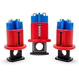 TRADESAFE Circuit Breaker Lockout Device - 3 Pack Pin in Standard Miniature Breaker Lock, Industrial Grade Breaker Switch Lock, Loto Device for Electrical Lockout, OSHA Compliant
