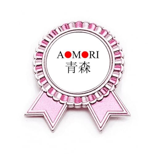 Médaille japonaise Aomori broche soleil rouge en métal M
