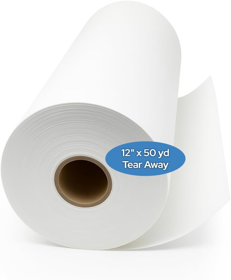 H.B.I. Products Tear Away Machine Embroidery Stabilizer - 1.8 Ounces Medium Weight 12" x 50 yd Tearaway - Image 2