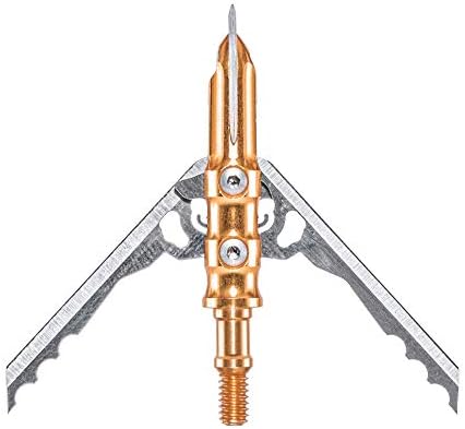 RAGE NC X-Treme COC 2-Blade Crossbow Broadhead (2 Pack), 100 Grain, 2.3” Expandable Cut, 6061-T6 Aircraft Grade Anodized Aluminum Ferrule.039” Stainless Steel Blades, Cut on Contact, No Collar