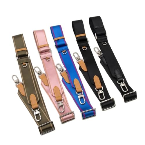 Correa de lona café y cuero para bolso bandolera de mujer ajustable 4