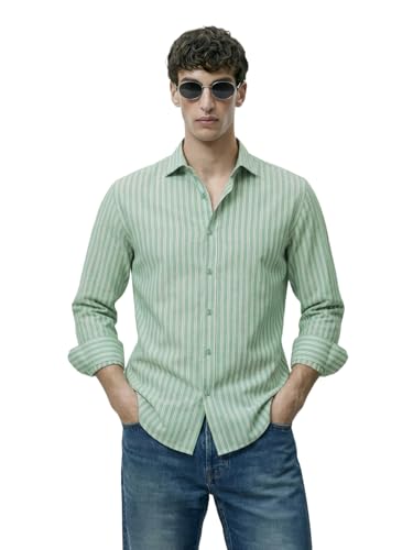 Chemise pour homme vert en taille M vêtement respirant et confort