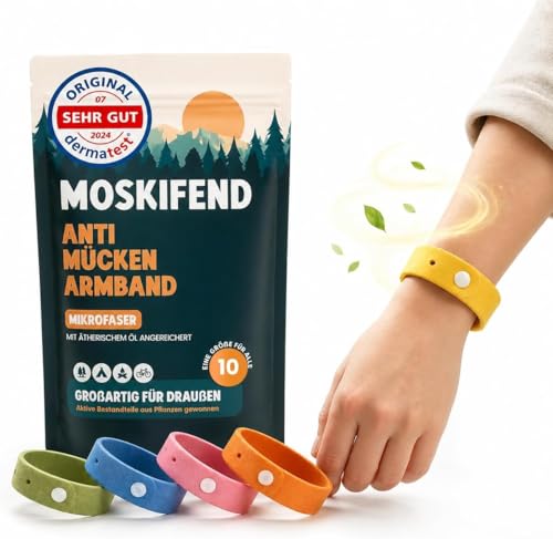 Mückenschutz Armband - Moskito Insektenschutz (Urlaub must haves - camping gadgets reise gadgets) für Kinder und Erwachsene gegen moskito - 10x-V04