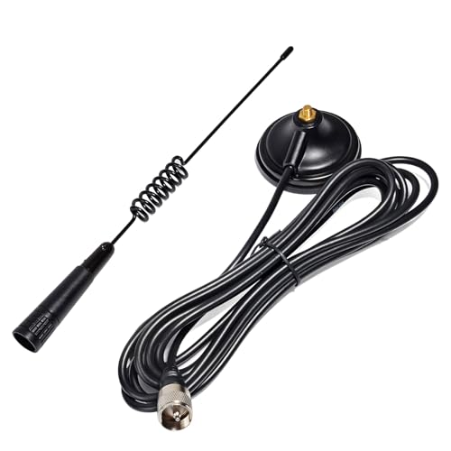 Antenne GMRS magnétique installée sur le toit du véhicule pour vos sorties tout-terrain