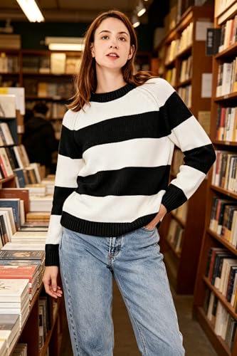 Image of Simple&Opulence Women's Chenille Sweater Crewneck Long Sleeve Pullover Ribbed Cuff Hem Round Neck Jumper Tops