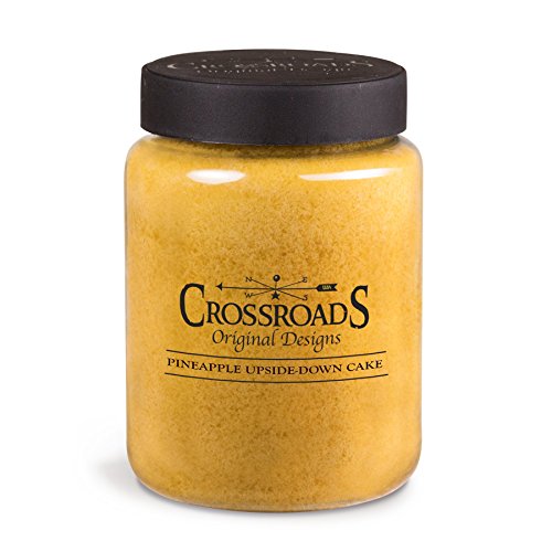 Crossroads Pineapple Upside Down Cake Scented 2-Wick Candle, 26 Ounce, Golden Yellow #TOP1