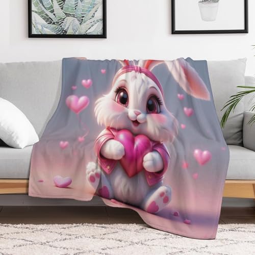 Couverture flanelle lapin ultra douce, linge de lit d'une finesse absolue - 3