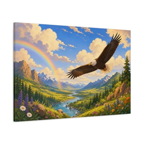 Toile aigle réalisme dramatique impression haute définition grand châssis 3cm
