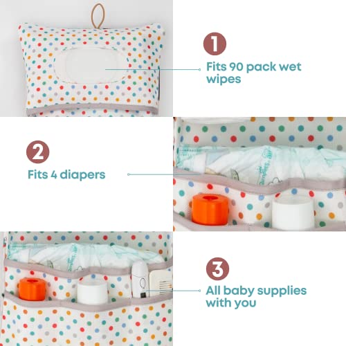HAMUR Baby Diaper Bag Organizer – Compact & Foldable Stroller Pouch for Newborn Essentials | Travel-Friendly | Fits Boys & Girls (Animal) by HAMUR HOME - Image 6