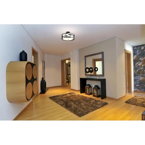 Plafonnier moderne avec abat-jour cylindrique en tissu E26 - 7