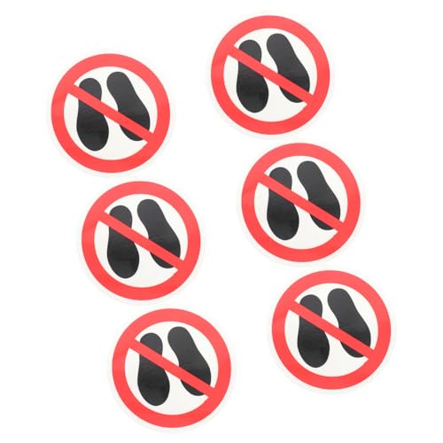 Gatuida 6 piezas Pegatinas de Advertencia de Seguridad Redondas Autoadhesivas de Vinilo Duradero y Resistente Señales Claras para Evitar Pisadas Superficies Lisas para Fábricas y Obras