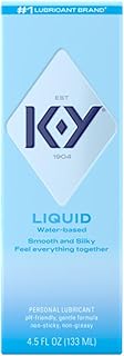 Liquid Classic Water-Based Body Friendly Formula 4.5 Fl Oz Personal Lubricant for Wetter Sex for Men, Women and Couples & Safe to Use with Latex Condoms