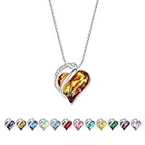 Cadeau significatif : ce collier avec pierre de naissance dispose d'une pierre précieuse de votre mois de naissance entourée de cristaux étincelants pour un beau cadeau personnalisé.