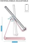 OMOTON Adjustable Cell Phone Stand, C2 Aluminum Desktop Phone Holder Dock Compatible with iPhone 17 16 15 Xs XR 8 Plus 7 6, Google Pixel, Android Phones, Rose Gold