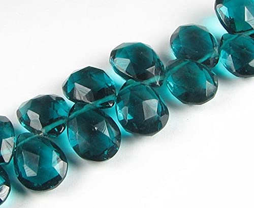 Quartz paon véritable facetté en cœur, perle briolette 12mm LKBEADS pour pendentif et collier DIY