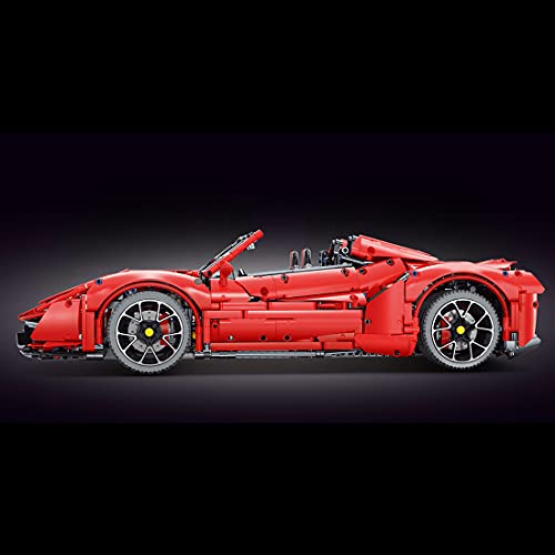 YaYashow Technik Sportwagen, 1:8 488 Supercar Auto Bausteine Modell, 3386Pcs Klemmbausteine Bausatz Kompatibel mit Lego… – Bild 6