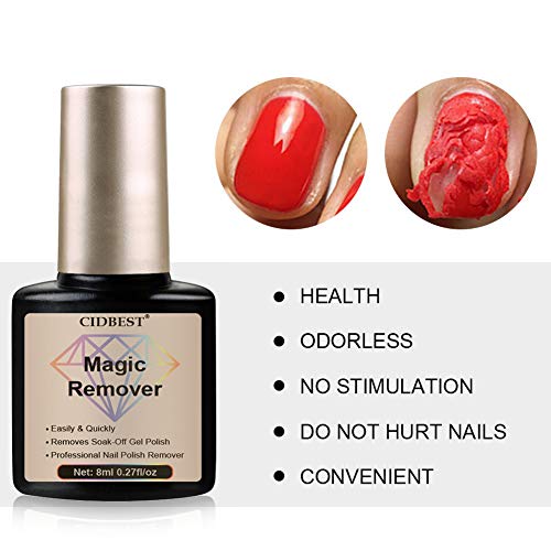 Magic Nail Polish Remover, Magic Gel Remover, Gel Polish Remover, Easily & Quickly Removes Soak-Off Gel Polish, Don't Hurt Your Nails - 15Ml - Thumbnail 2