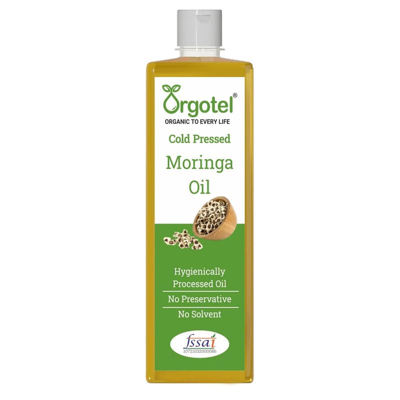 Orgotel Virgin Cold Pressed Moringa Seed Oil | 100% Pure & Natural |For Skin & Hair | 50 ML